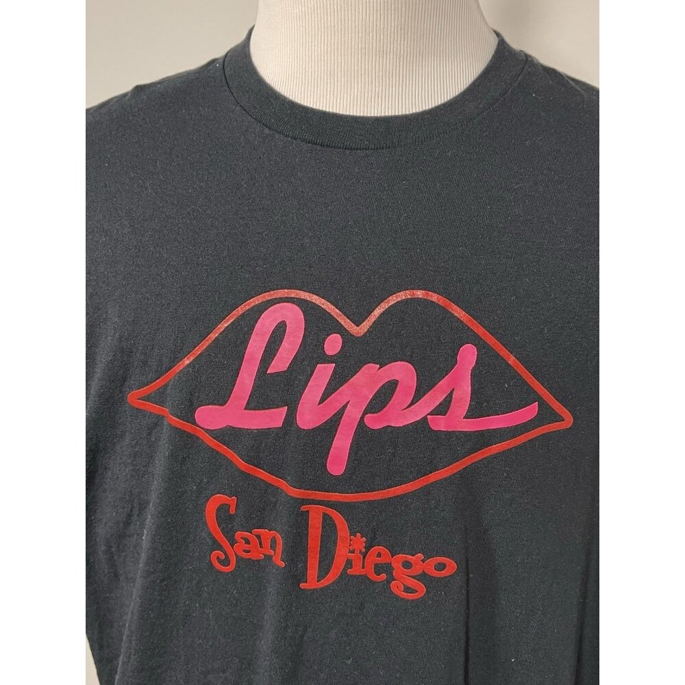 Lips San Diego Drag Show Black Graphic T-Shirt Gildan Heavy Cotton 2XL - Picture 2 of 11